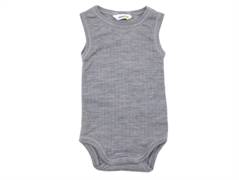 Joha light grey melange body merino wool  