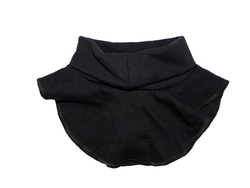 Joha black neck warmer merino wool/cotton