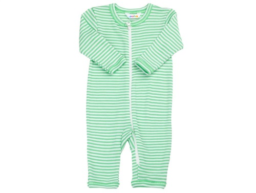 Joha jumpsuit green stripes merino wool/silk