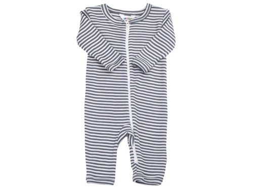 Joha jumpsuit dark gray stripes merino wool/silk