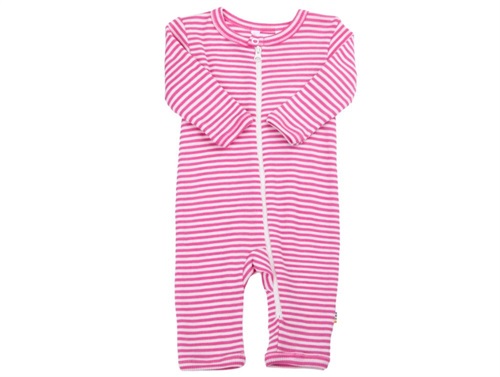 Joha jumpsuit pink stripes merino wool/silk