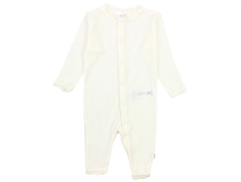 Joha natural jumpsuit merino wool/silk with lace  