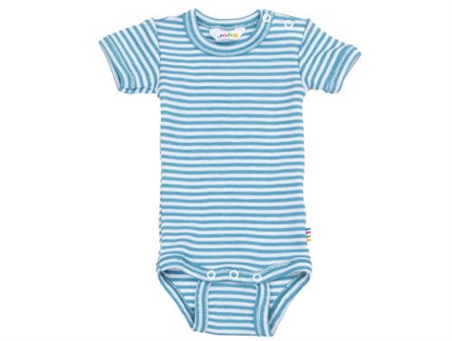 Joha bodysuit blue stripes merino wool/silk