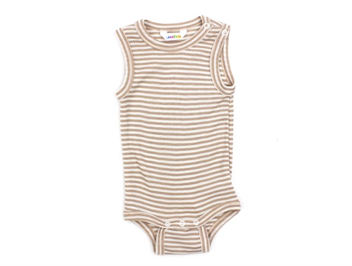 Joha rosa brown stripe body merino wool/silk