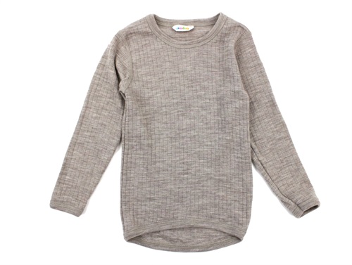 Joha sesame melange shirt merino wool  
