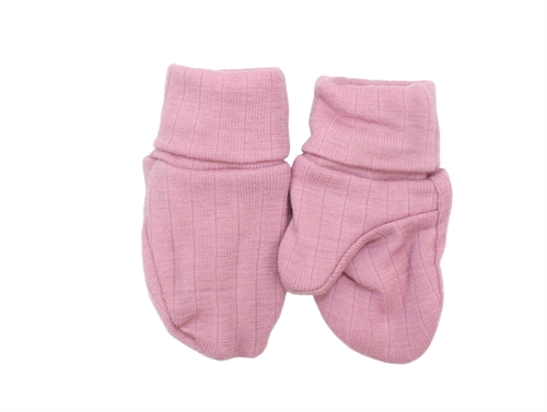 Joha old rose mittens merino wool  