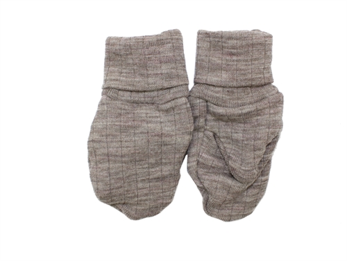 Joha sesame melange mittens merino wool  