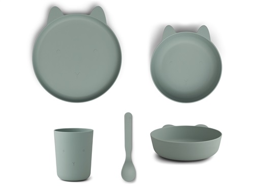 Liewood rabbit peppermint dining set Paul (4-pack)