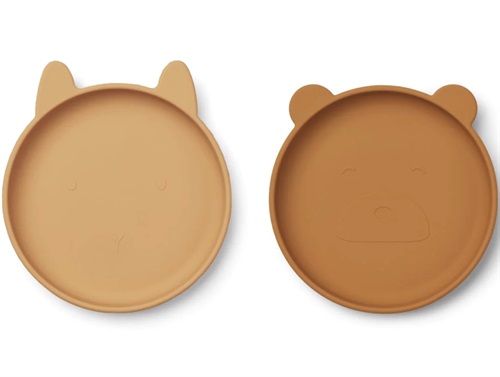 Liewood yellow mix silicone plate Olivia (2-pack)