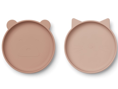Liewood rose mix silicone plate Olivia (2-pack)