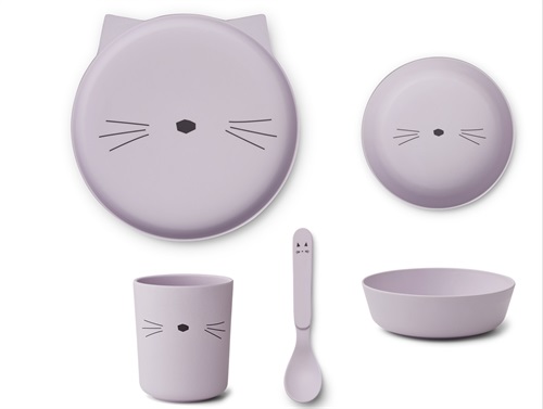 Liewood cat light lavender junior set Brody (4-pack)