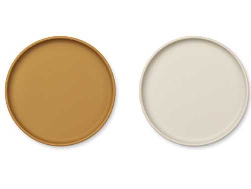 Liewood golden caramel mix silicone plate Gabriel (2-pack)