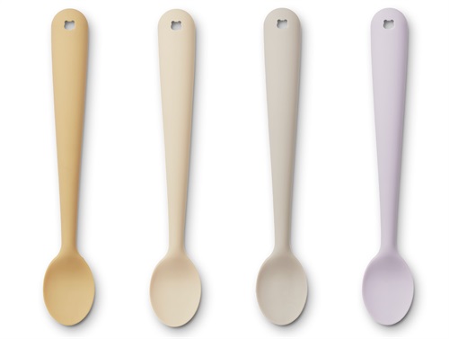 Liewood jojoba multi mix baby spoons Siv silicone (4-pack)