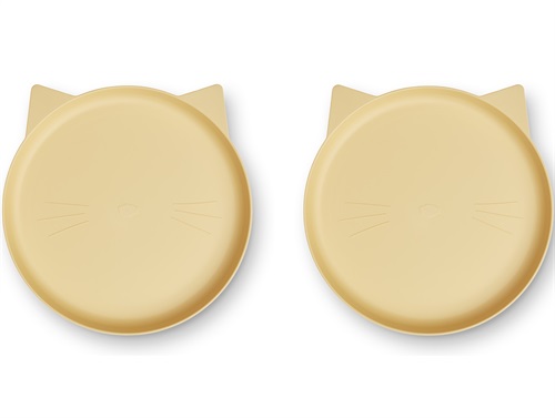Liewood cat jojoba plate Mae (2-pack)