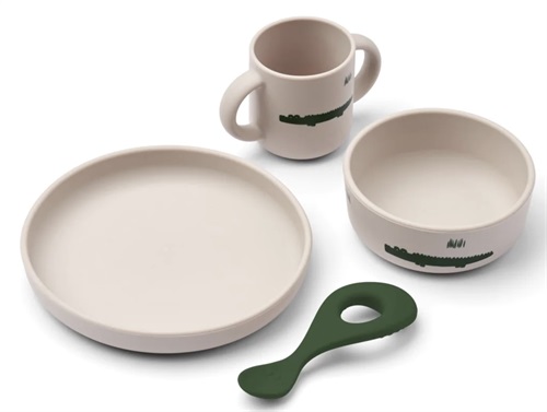 Liewood carlos/sandy dining set Vivi silicone (4-pack)