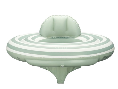 Liewood peppermint/creme de la creme striped baby swim ring Dawn