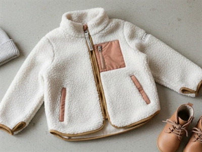 Liewood tuscany rose/sandy mix teddy jacket Nolan