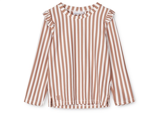 Liewood tuscany rose/creme de la creme striped swim shirt Tenley UPF40+