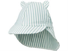 Liewood Senia sun hat seersucker sea blue/white striped UV 40+