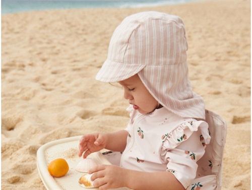 Liewood Cecilia sun hat sorbet rose and creme de la creme striped