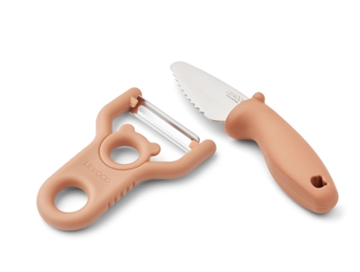 Liewood Pertense peeler and knife set tuscany rose