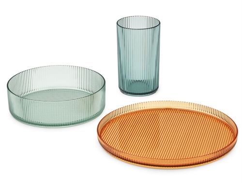 Liewood sea blue mix tableware Kain (3-pack)