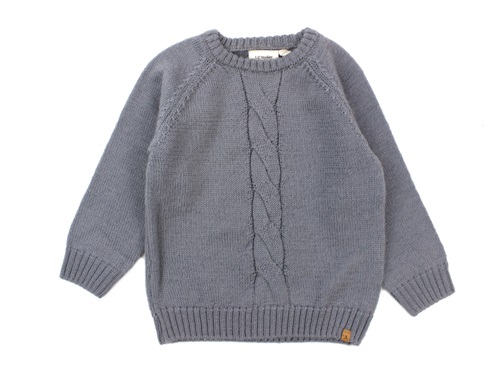 Lil Atelier knit monument melange merino wool