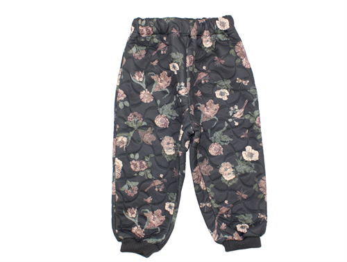 Wheat thermal trousers Alex charcoal flower