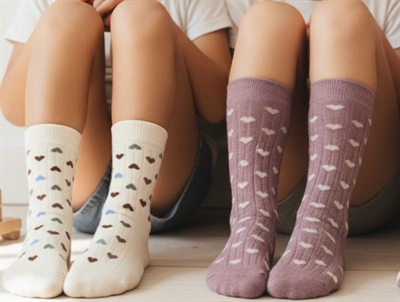 MiniPop socks with hearts bamboo (3-pack)