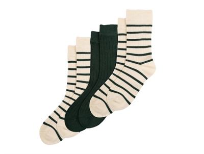 Minipop emerald green mix socks bamboo (3-pack)