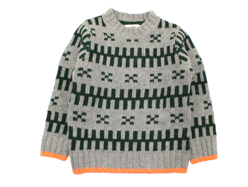 Legende At understrege Rouse Buy Mads Nørgaard sweater Keldino gray melange/green/neon orange at  MilkyWalk