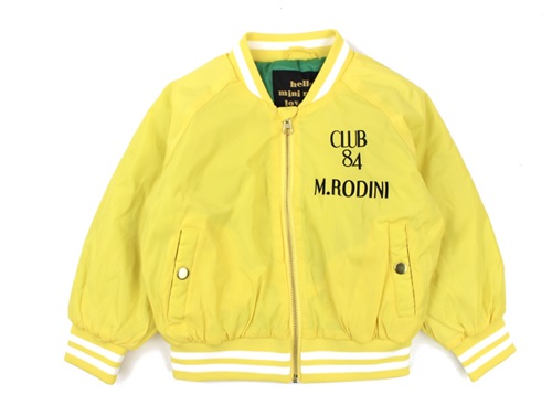 Mini Rodini transition jacket baseball pigeons yellow