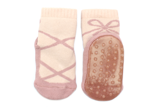MP socks cotton rose dust with rubber soles