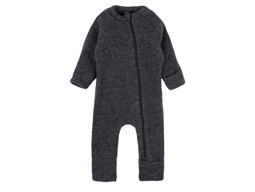 Mikk-line wool jumpsuit anthracite melange merinould