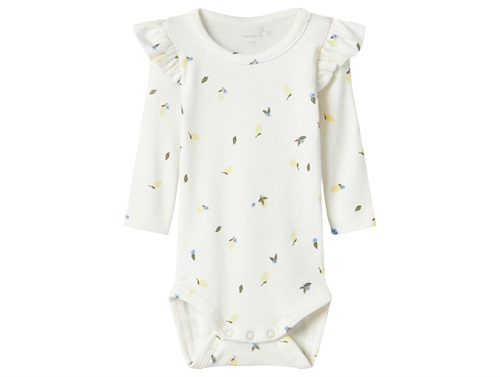 Name It bodysuit cloud dancer with floral print  