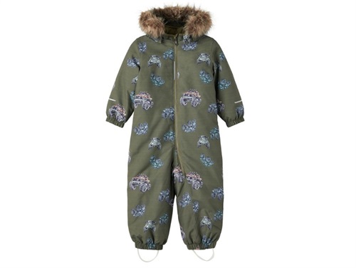 Name It snowsuit olive night trucks