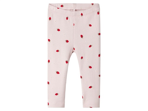 Name It leggings light lilac with strawberry print