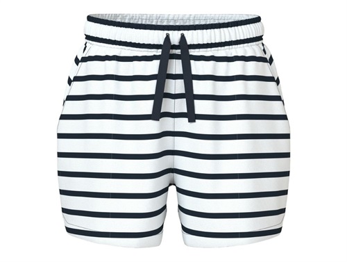 Name It shorts white with dark blue stripes  
