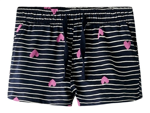 Name It shorts dark sapphire with heart print