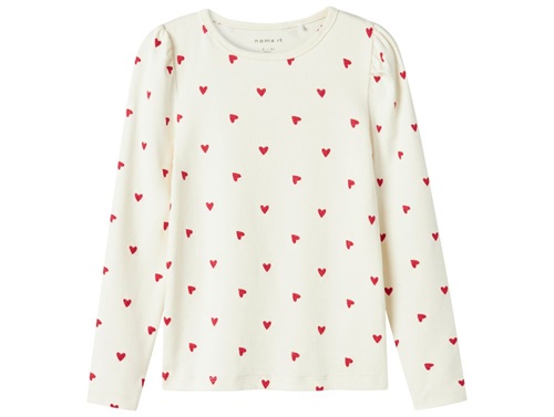 Name It top cloud dancer with heart print