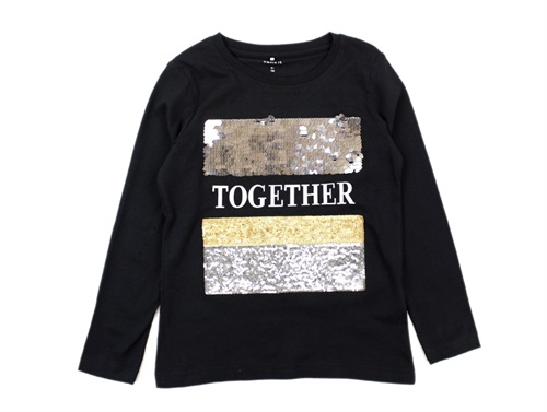 Name It t-shirt black with palietter
