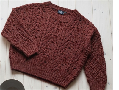 Petit by Sofie Schnoor knit burgundy glitter