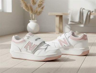 New Balance white/orb pink 480 sneaker