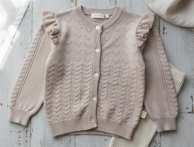 Petit Piao rose fawn cardigan