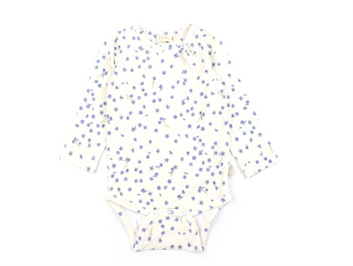 Petit Piao forget me not floral bodysuit