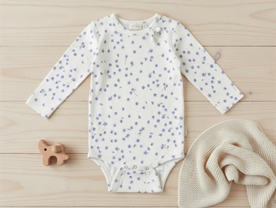Petit Piao forget me not floral bodysuit