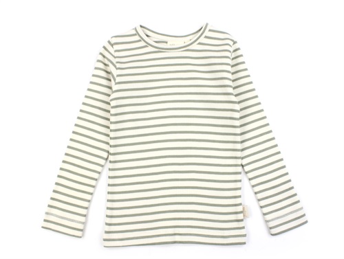 Petit Piao green shadow striped t-shirt