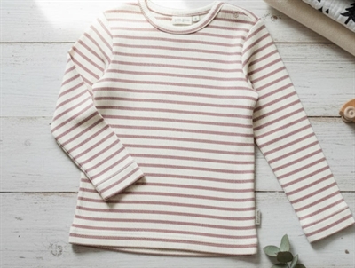 Petit Piao sea shell pink striped t-shirt