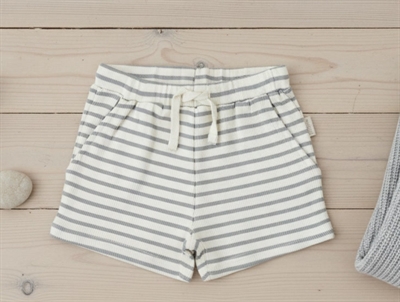 Petit Piao blue mist striped shorts