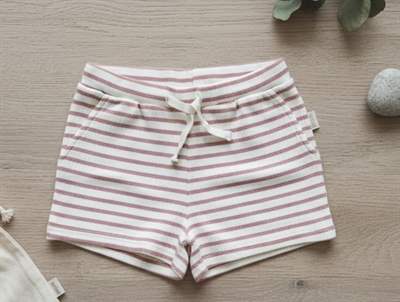 Petit Piao sea shell pink striped shorts